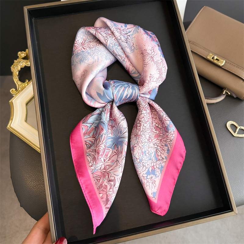 高級デザインプリントスカーフ女性のためのシルクスカーフバンダ - Silk Neck Scarf のレビューと価格