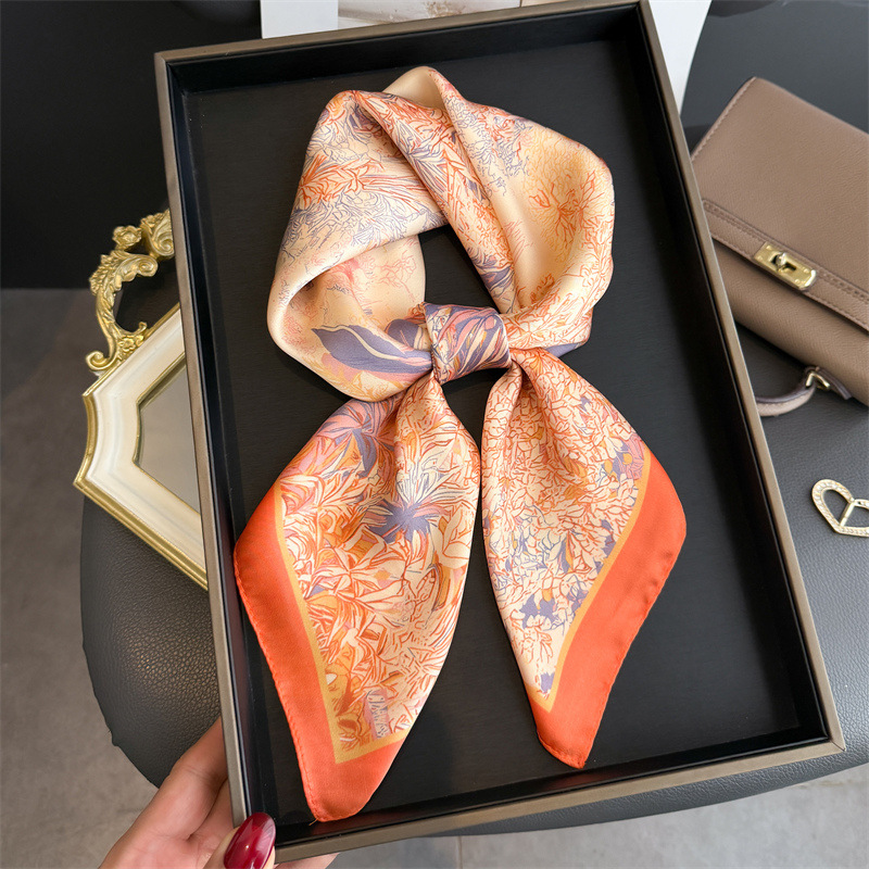 高級デザインプリントスカーフ女性のためのシルクスカーフバンダ - Silk Neck Scarf のレビューと価格