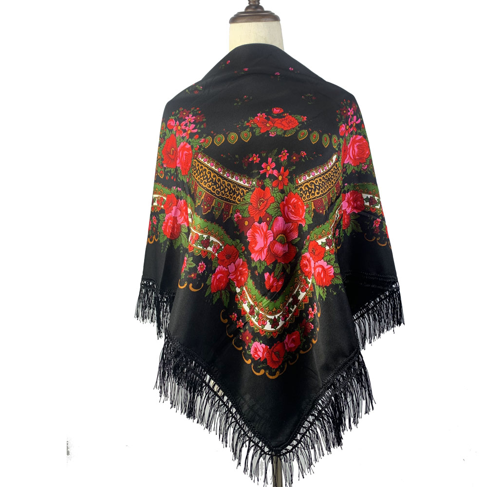 120*120 センチメートルレトロ花柄プリントビッグスクエ - Bandana Cotton のレビューと価格