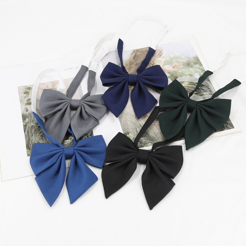 ファッションJK蝶ネクタイ 無地 ピンク ブルー ブラック  - Bow Tie Pre Tied のレビューと価格