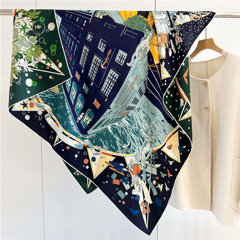 女性用ウールブランケットスカーフ,特大ショール,正方形,暖か - Woven Scarf Blanket のレビューと価格